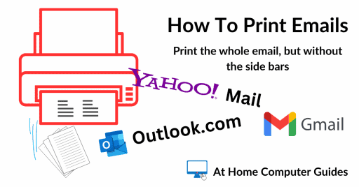 How to print emails in Gmail Yahoo and Outlook webmail.