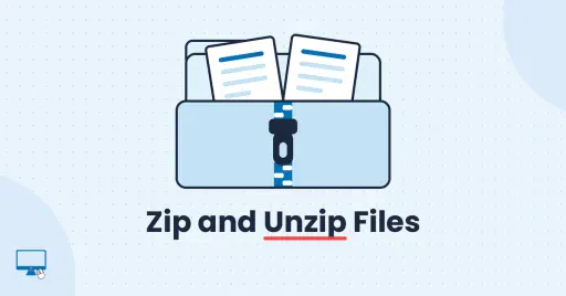 A zipped folder with documents inside, showing how to zip and unzip files in Windows