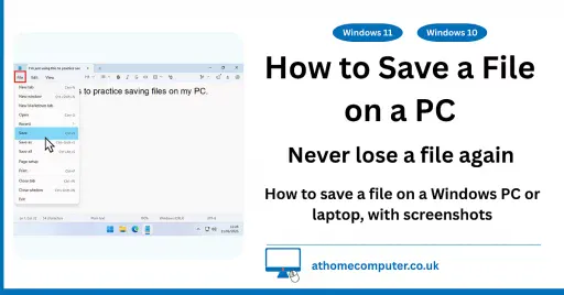 How to save a file on a PC or Laptop