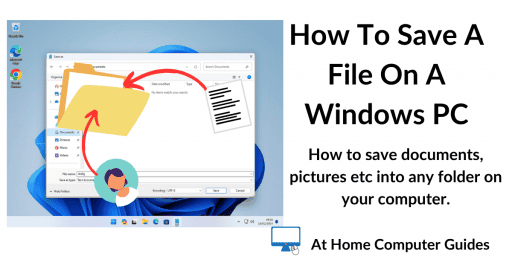 How to save a file on a Windows PC
