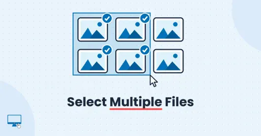 Four photos selected at once with click and drag in Windows File Explorer
