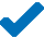 A blue coloured check-mark (Tick).